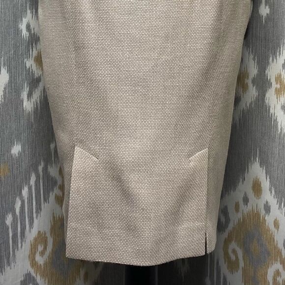 Ralph Lauren Sand Silk Nailhead Weave Pencil Skirt - Picture 11 of 16